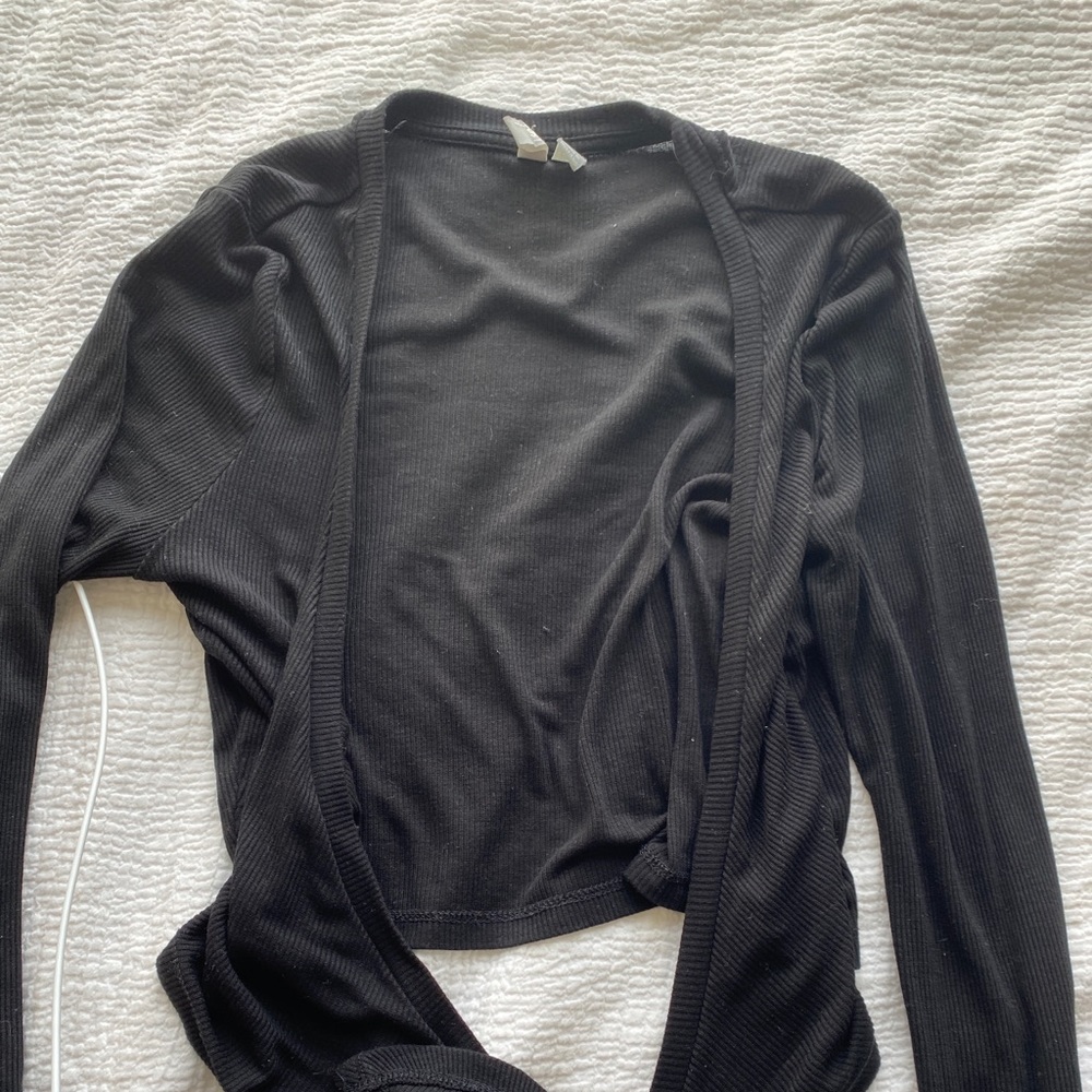 ASOS black tie top size 4